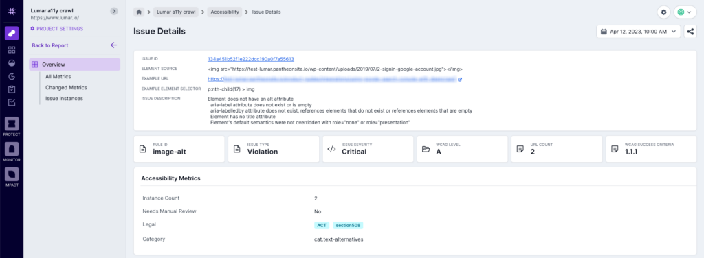 Accessibility Metrics - Issue Details Page1.png