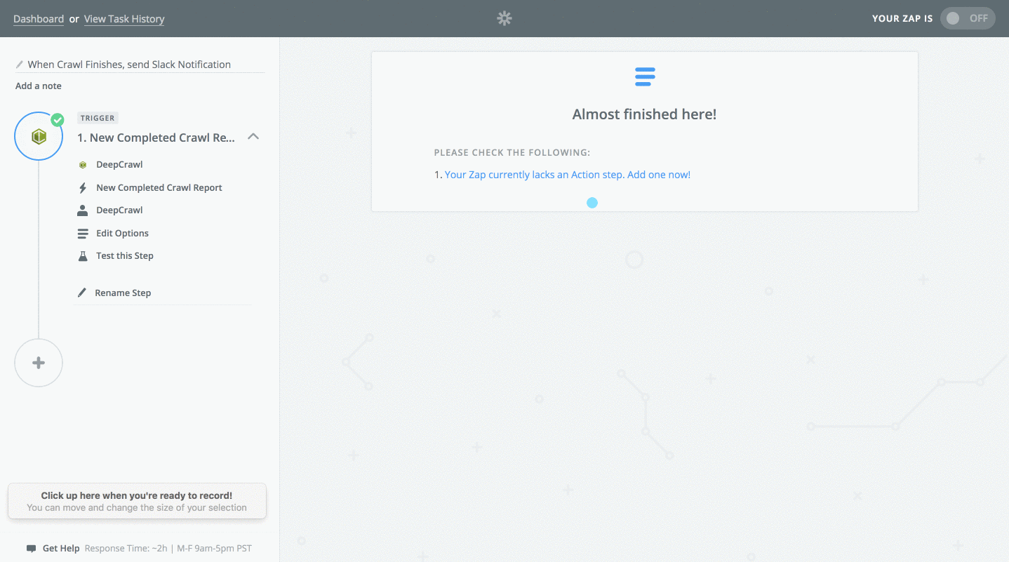 Screen recording of setting up notifications in Slack.