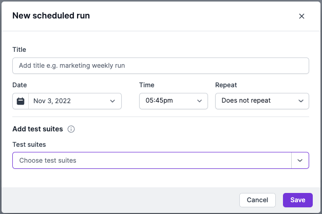 Screenshot of the schedule settings in Lumar Protect.